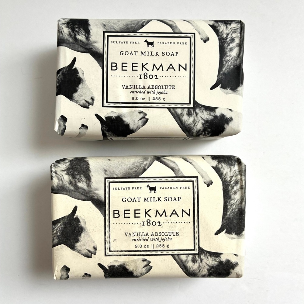 Beekman 1802 Goat Milk Soap 9oz Vanilla Absolute 2 Pack Sensitive Skin New